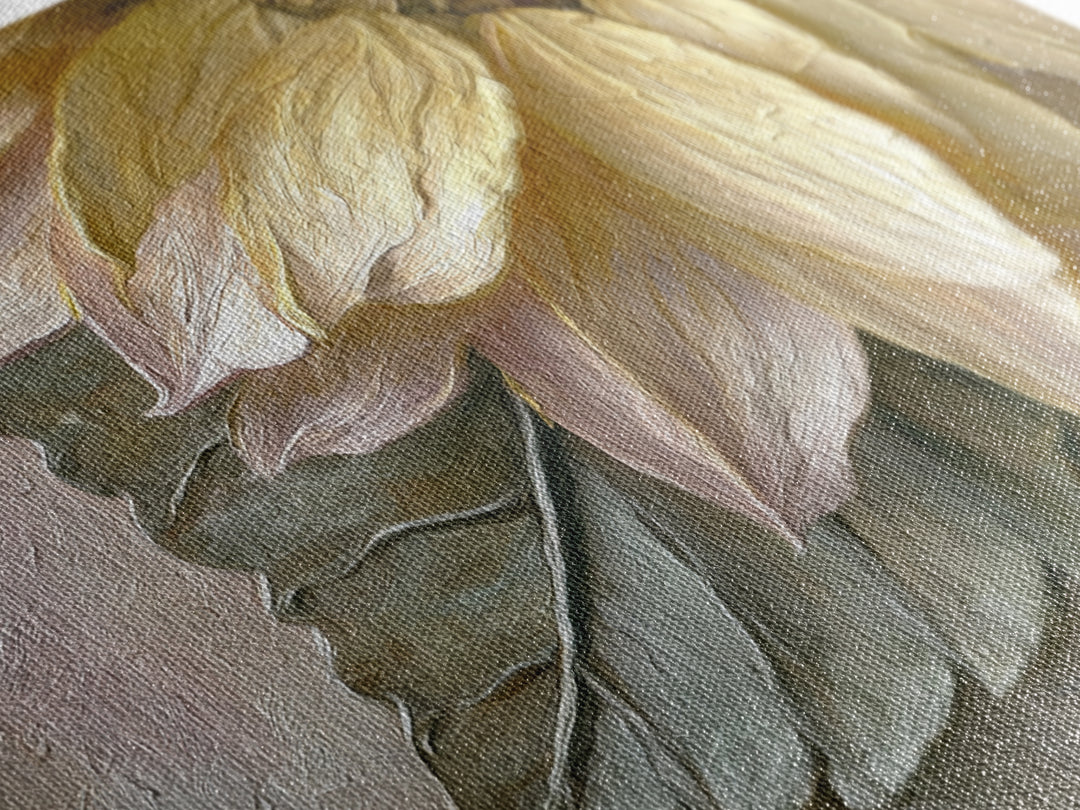 Sunflower Head Closeup Canvas Print, Botanical Art, Living Room Wall Art, Living Room Decor, Fine Art, Botanic, BOT-3x2-44