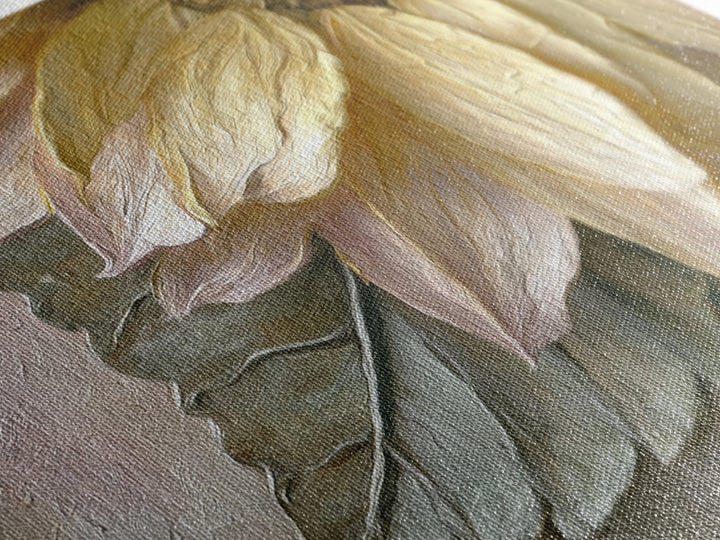 Sunflower Head Closeup Canvas Print, Botanical Art, Living Room Wall Art, Living Room Decor, Fine Art, Botanic, BOT-3x2-44
