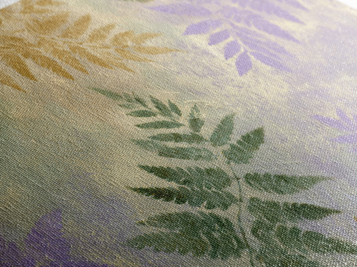 Fern Shadow Pattern on Plaster Surface Framed Canvas Print, Botanical Art, Home Gift, Living Room Decor, Fine Art, Botanic, BOT-3x2-99
