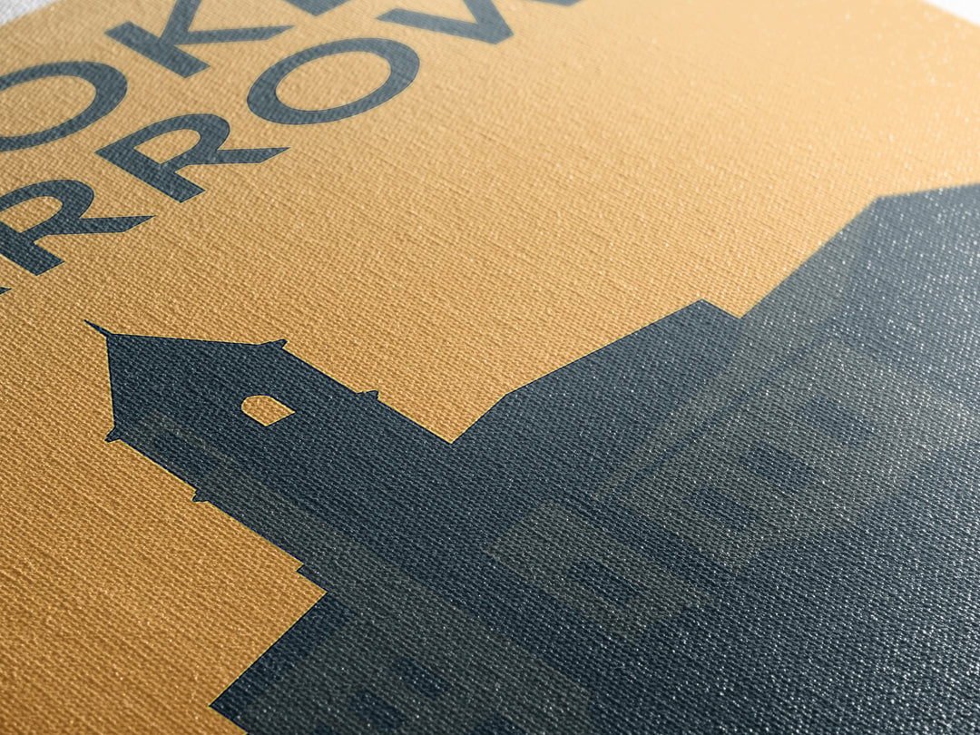 Broken Arrow Oklahoma Travel Poster, Canvas Print, Minimalist Retro Wall Art, Broken Arrow Art Print, Travel Poster Set, Vintage City Art