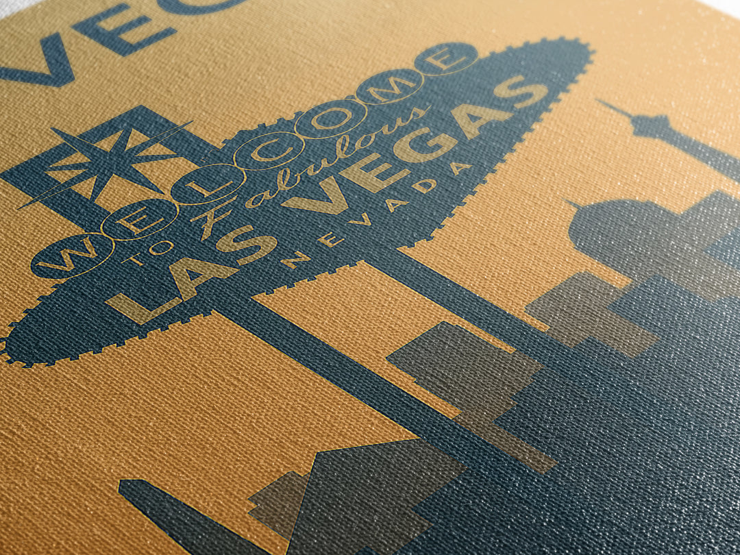 Las Vegas Travel Poster, Canvas Print, Minimalist Retro Wall Art, Las Vegas Travel Art, Mid Century Wall Art, Travel Poster Art
