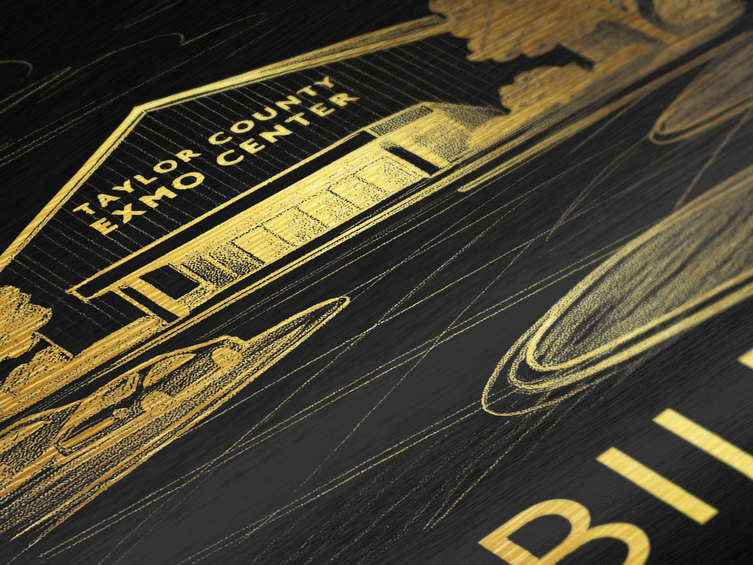 Abilene Texas art, Metallic Gold Print, Travel Art Prints, Metal Art, Wood Framed Art, Adventure Lover Gift, Traveler Gift