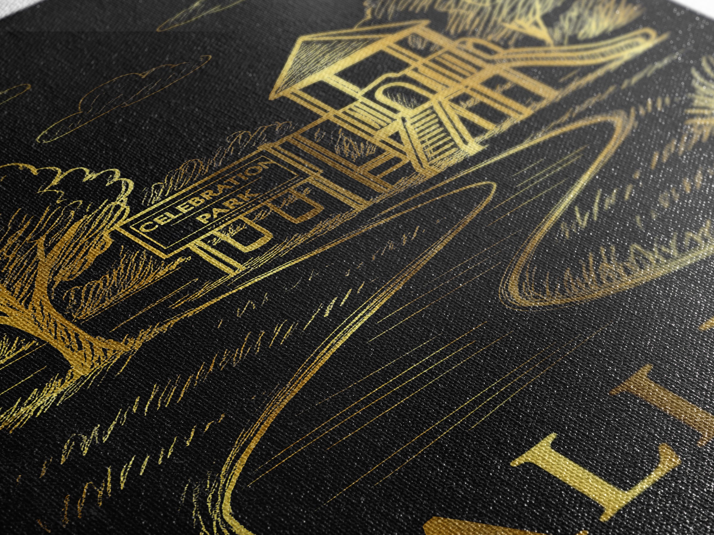 Allen Travel Poster, Canvas Print, Gold Sketch Wall Art, Allen Travel Art, Mid Century Wall Art, Travel Art Print, Watercolor City Skyline