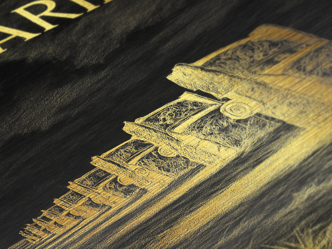 Amarillo Texas travel, Metallic Gold Art, Travel Art Prints, Metal Art, Wood Framed Art, Graduation Travel Gift, Traveler Gift