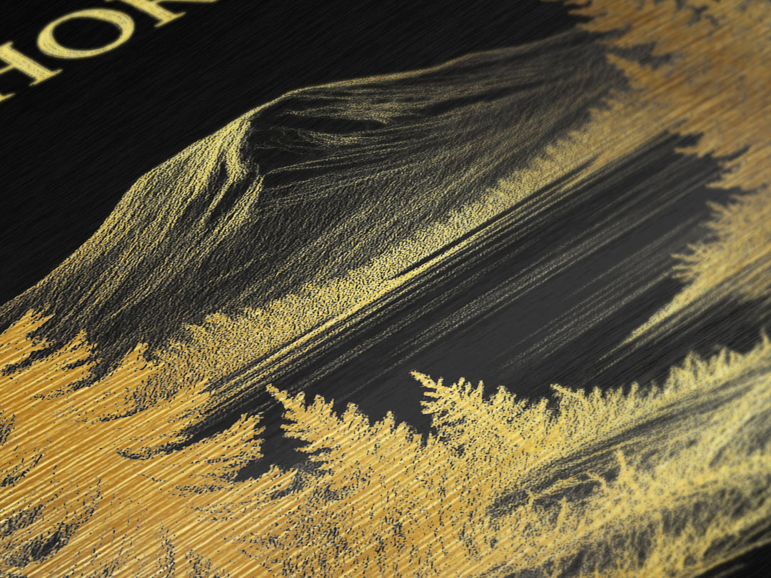 Anchorage Alaska travel, Metallic Gold Art, Modern Skyline Wall Print, Metal Art, Wood Framed Art, Adventure Lover Gift, Travel Gift
