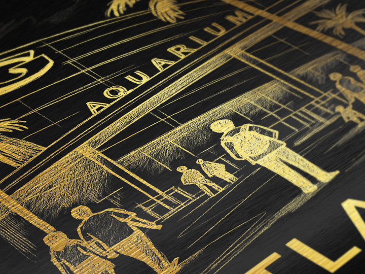 Atlanta Georgia art, Metallic Gold Print, Travel Art Prints, Metal Art, Wood Framed Art, Adventure Lover Gift, Traveler Gift