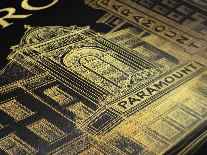 Aurora Colorado art, Metallic Gold Print, Best Friend Gifts, Metal Art, Wood Framed Art, Birthday Travel Gift, Destination Gift