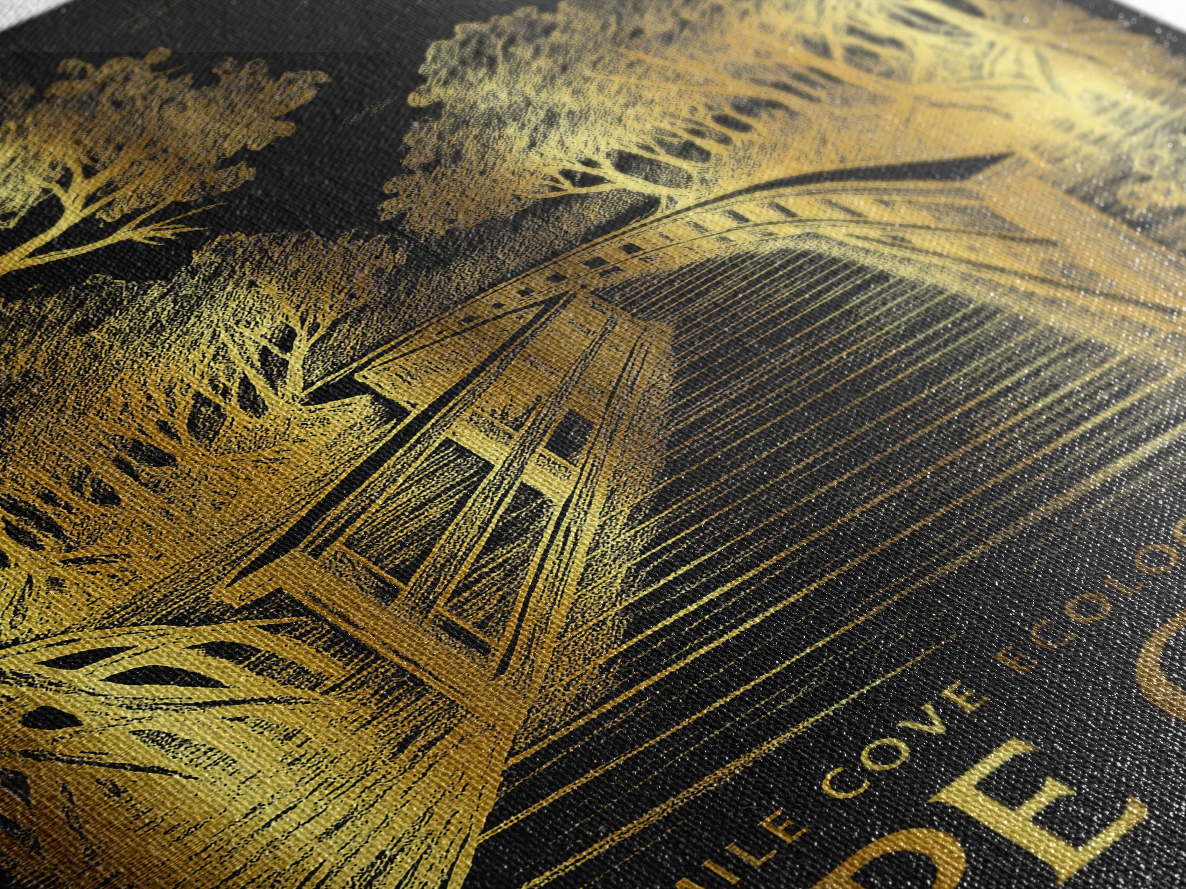 Cape Coral Travel Poster, Framed Canvas Print, Elegant Gold City Art, Cape Coral Poster Print, Travel Poster Art, Living Room Wall Art