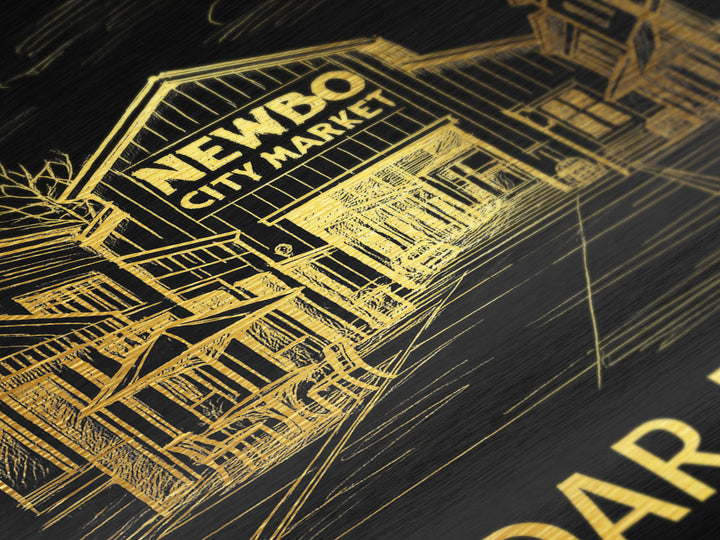 Cedar Rapids Iowa art, Metallic Gold Art, Modern House Art, Metal Art, Wood Framed Art, Graduation Travel Gift, Travel Gift