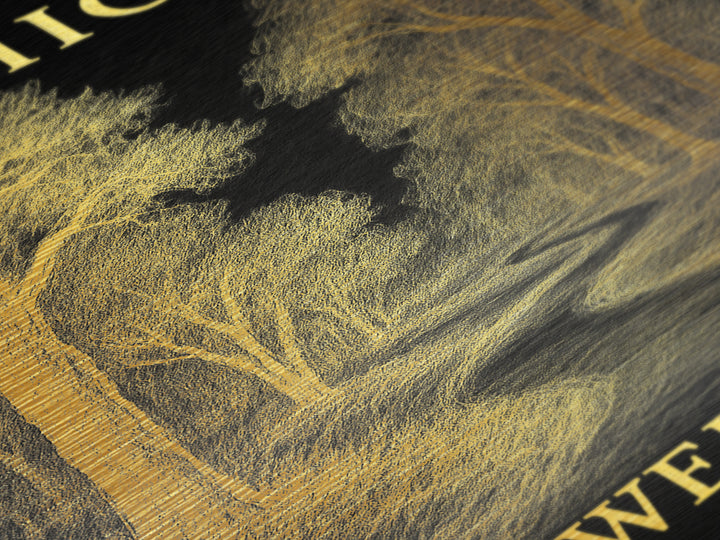 Chico California travel, Metallic Gold Print, Modern House Art, Metal Art, Wood Framed Art, Wanderlust Gift, Travel Art Prints