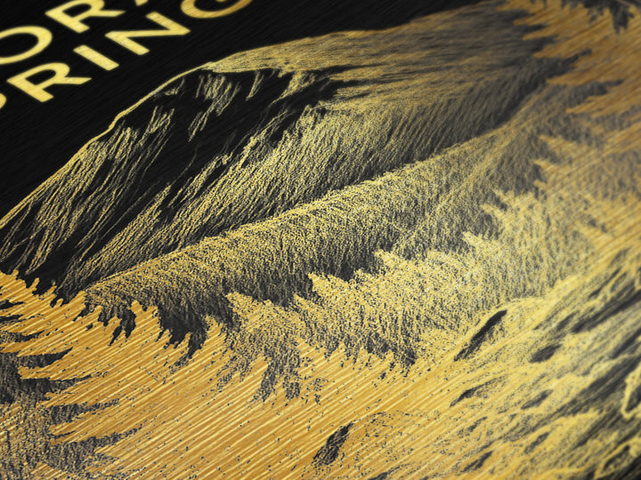 Colorado Springs Colorado travel, Metallic Gold Print, Modern House Art, Metal Art, Wood Framed Art, Wanderlust Gift, Travel Art Prints