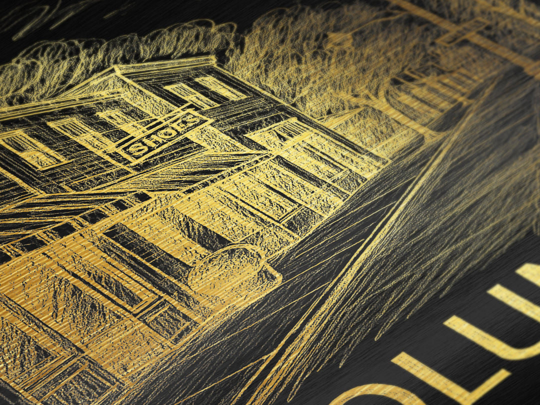 Columbia South Carolina travel, Metallic Gold Print, Modern Skyline Wall Print, Metal Art, Wood Framed Art, Adventure Lover Gift