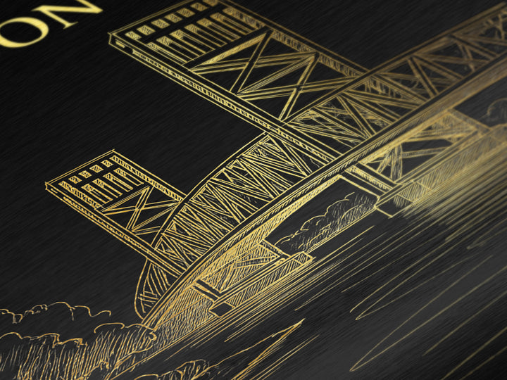 Jacksonville Florida travel, Metallic Gold Print, Modern House Art, Metal Art, Wood Framed Art, Wanderlust Gift, Travel Art Prints