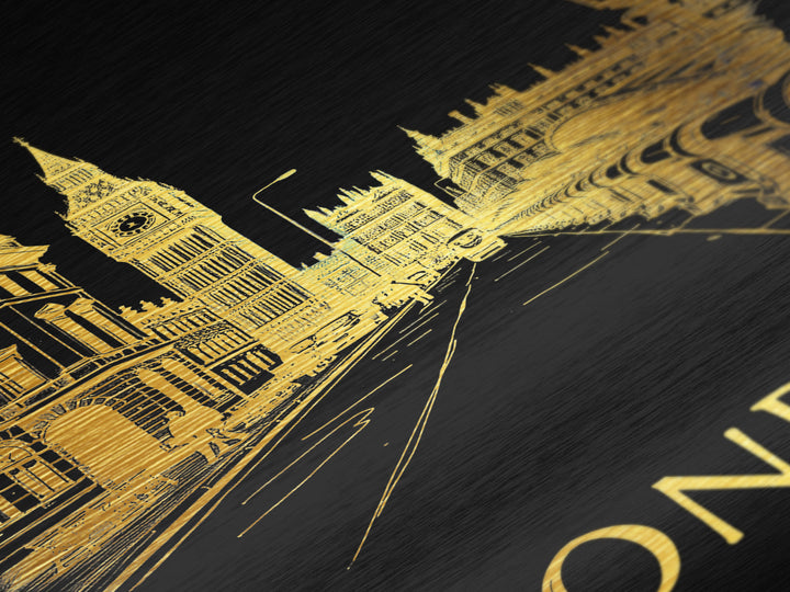 London art, Metallic Gold Art, Travel Art Prints, Metal Art, Wood Framed Art, Best Friend Gifts, Adventure Lover Gift