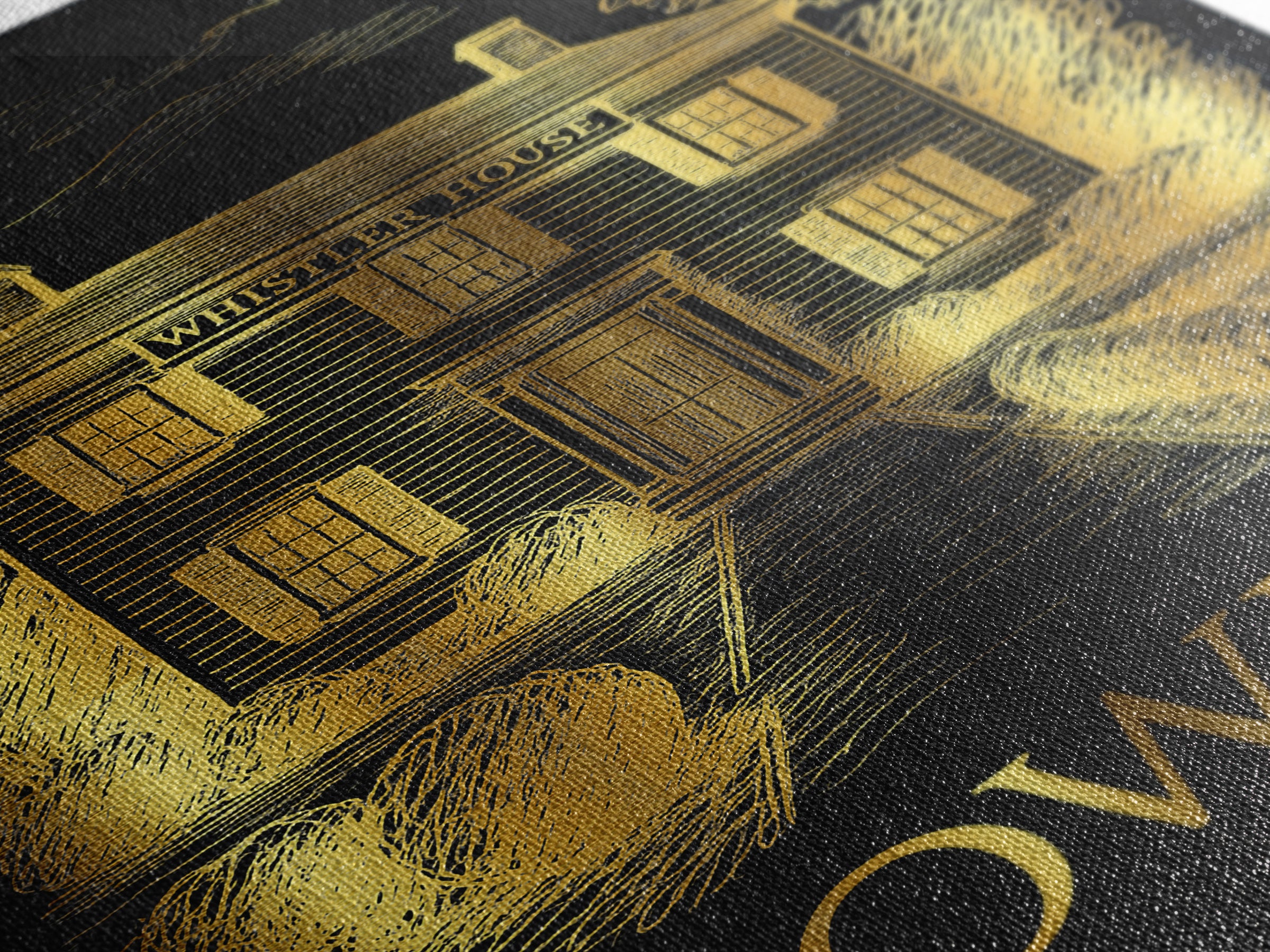 Lowell Travel Poster, Canvas Print, Black And Gold Line Art, Lowell City Art, Travel Wall Art, Eclectic Wall Decor, Gift For Travelers