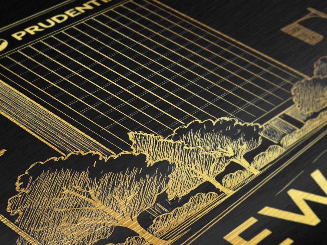 Newark New Jersey art, Metallic Gold Art, Travel Art Prints, Metal Art, Wood Framed Art, Adventure Lover Gift, Traveler Gift