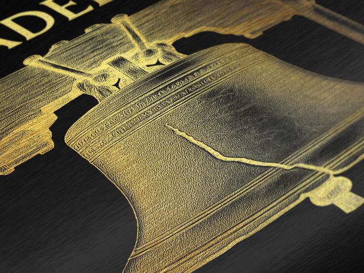 Philadelphia Pennsylvania art, Metallic Gold Art, Modern House Art, Metal Art, Wood Framed Art, Graduation Travel Gift, Travel Gift