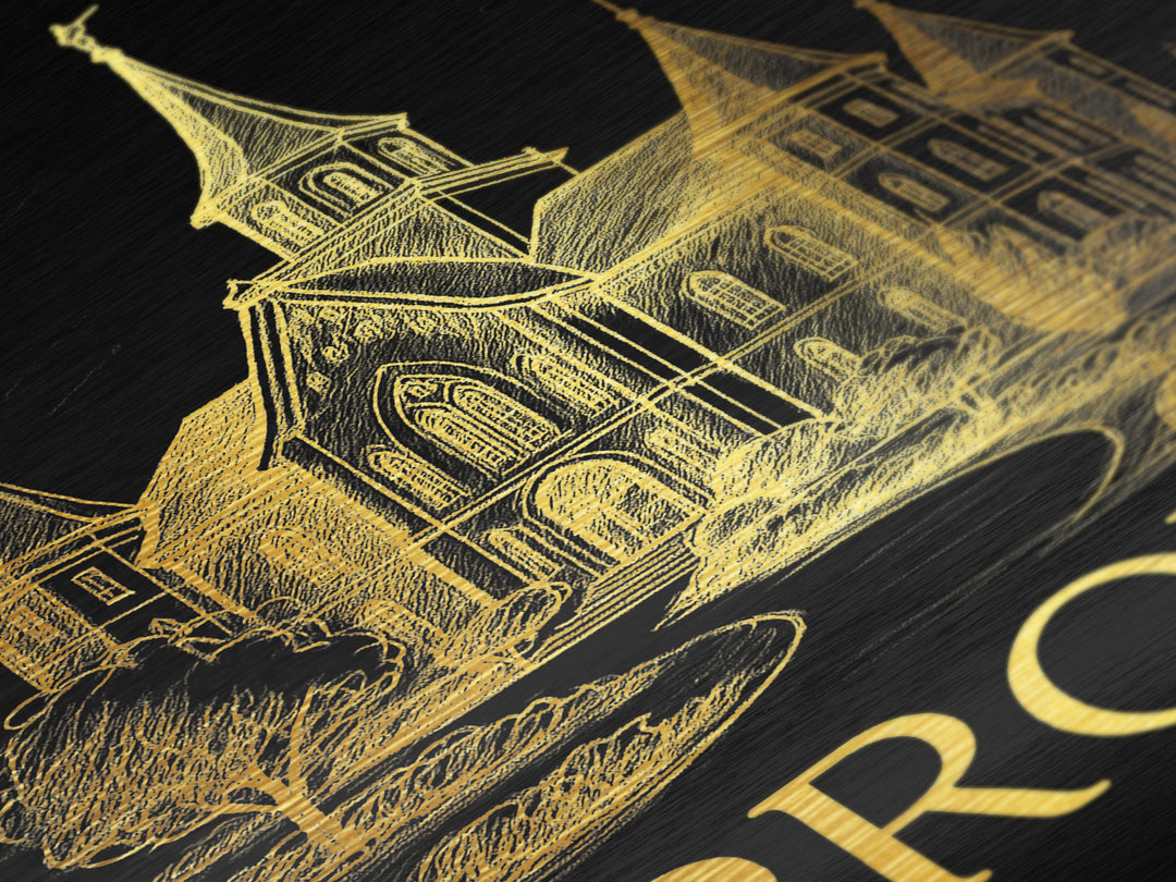 Provo Utah art, Metallic Gold Art, Travel Art Prints, Metal Art, Wood Framed Art, Adventure Lover Gift, Traveler Gift