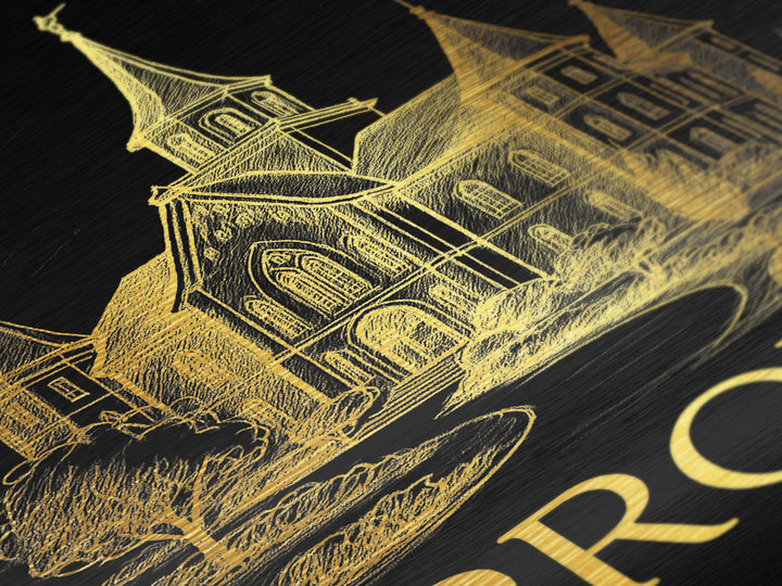 Provo Utah art, Metallic Gold Art, Travel Art Prints, Metal Art, Wood Framed Art, Adventure Lover Gift, Traveler Gift