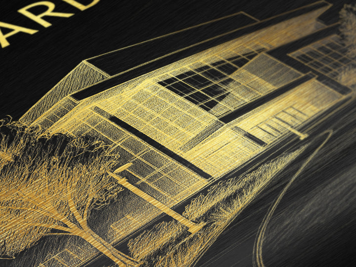 Richardson Texas travel, Metallic Gold Print, Modern Skyline Wall Print, Metal Art, Wood Framed Art, Adventure Lover Gift, Travel Gift