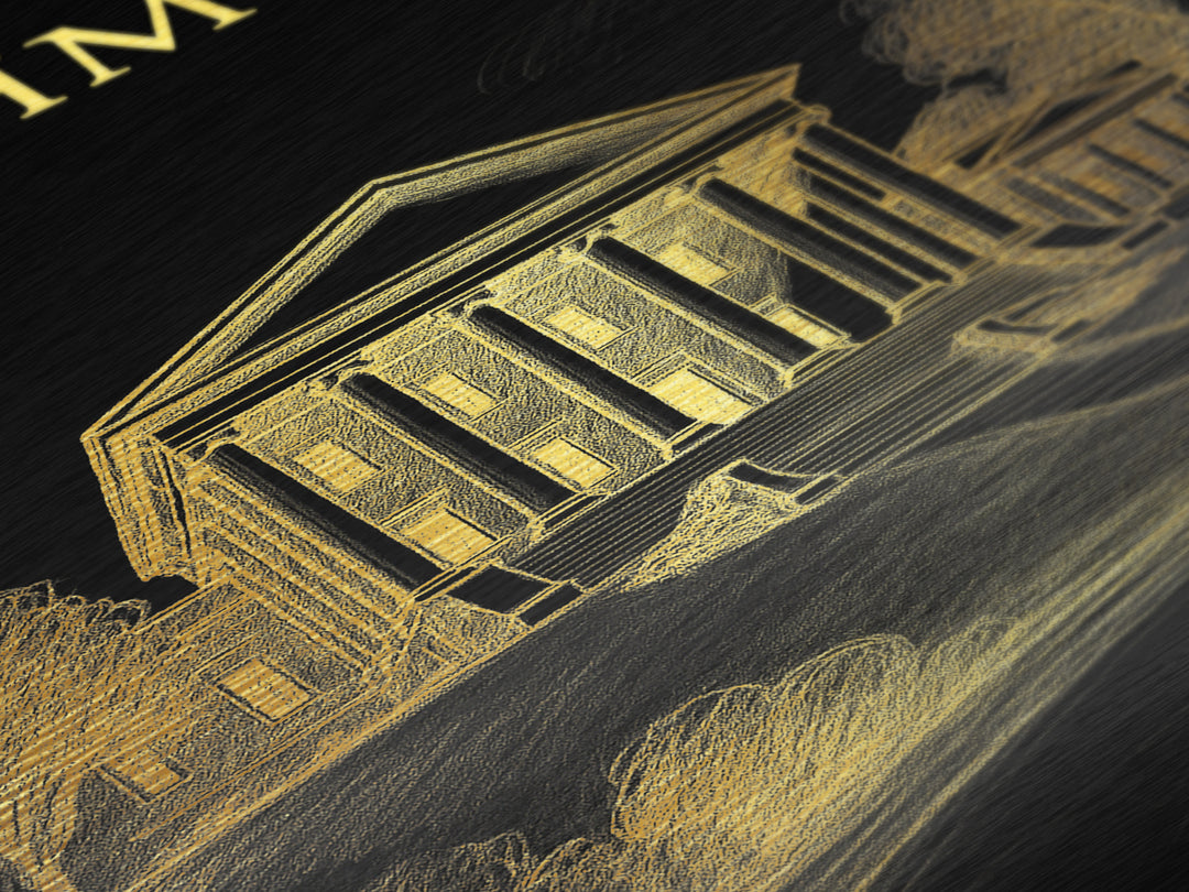 Richmond Virginia art, Metallic Gold Art, Office Decor, Metal Art, Wood Framed Art, Graduation Travel Gift, Destination Gift