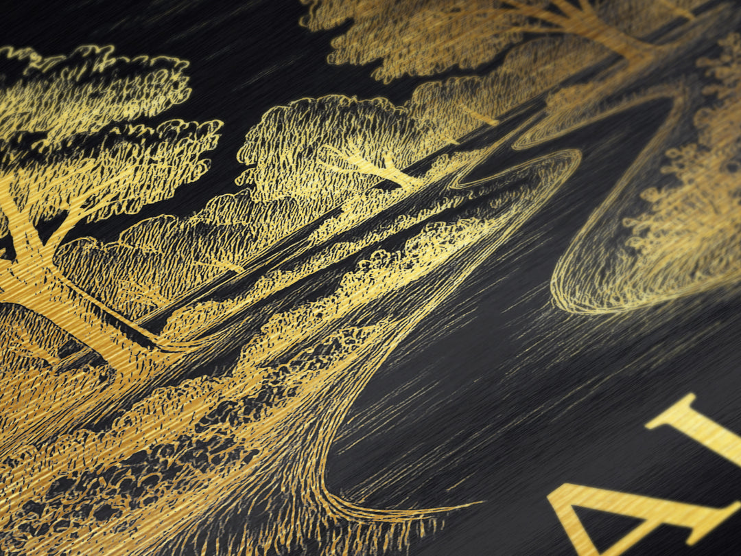 Salem Oregon art, Metallic Gold Art, Travel Art Prints, Metal Art, Wood Framed Art, Adventure Lover Gift, Traveler Gift
