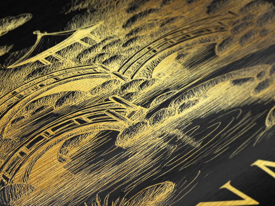 San Mateo California art, Metallic Gold Art, Travel Art Prints, Metal Art, Wood Framed Art, Adventure Lover Gift, Traveler Gift