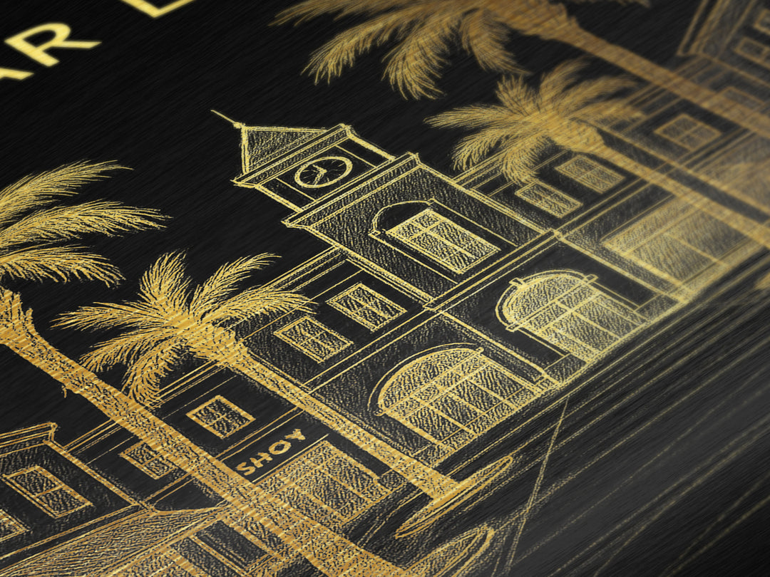 Sugar Land Texas travel, Metallic Gold Print, College Dorm Décor, Metal Art, Wood Framed Art, Graduation Travel Gift, Traveler Gift