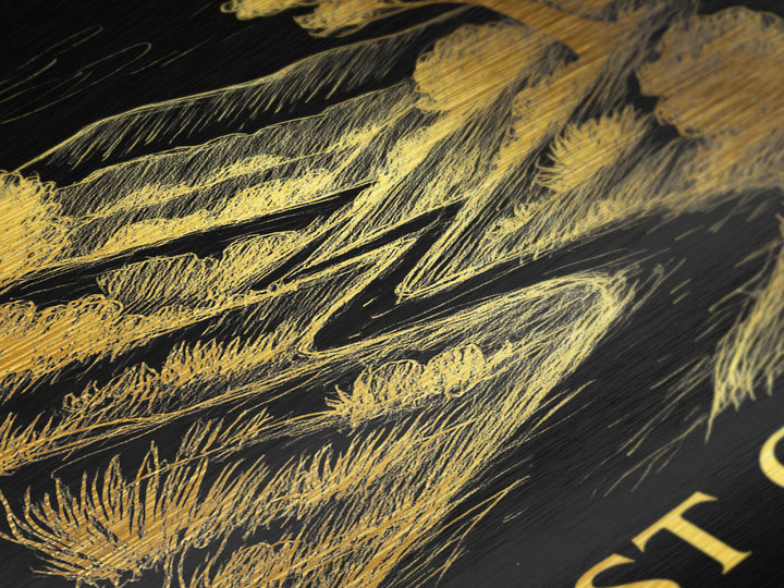 West Covina California art, Metallic Gold Art, Wood Framed Art, Metal Art, College Dorm Décor, Metallic Gold Art