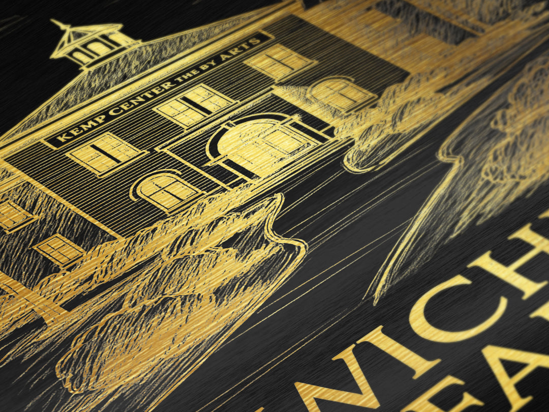 Wichita Falls Texas art, Metallic Gold Art, Wood Framed Art, Metal Art, Best Friend Gifts, Metallic Gold Art, Home Décor