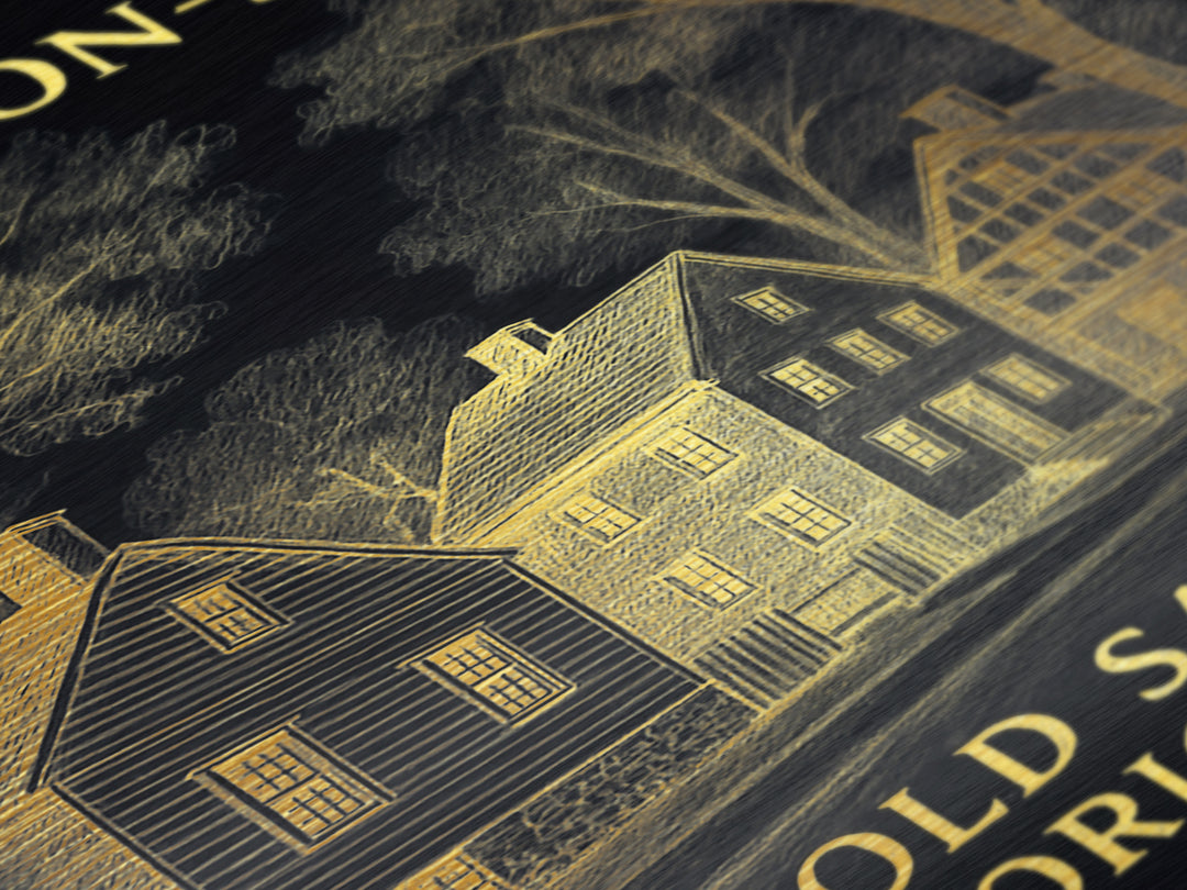 Winston Salem North Carolina travel, Metallic Gold Print, Wood Framed Art, Metal Art, Closing Gift, Metallic Gold Print