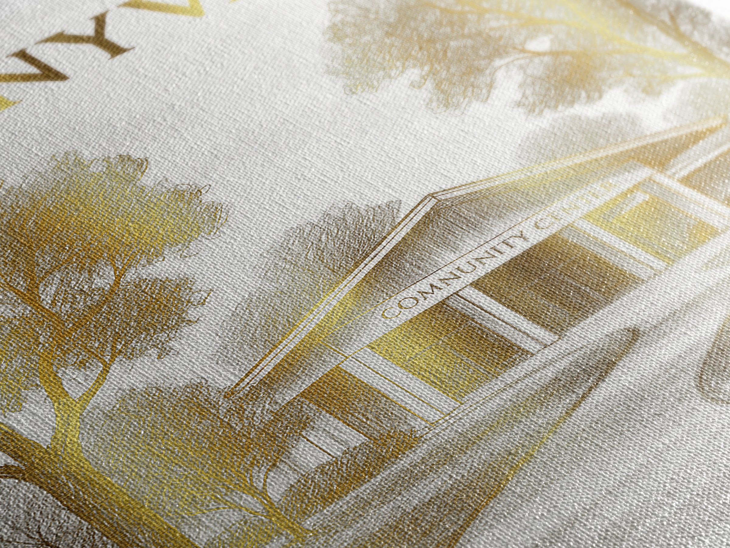 Sunnyvale California Travel Poster, Canvas Print, Gold Line Drawing Wall Art, Sunnyvale Wall Art, Travel Poster Art, Living Room Wall Art