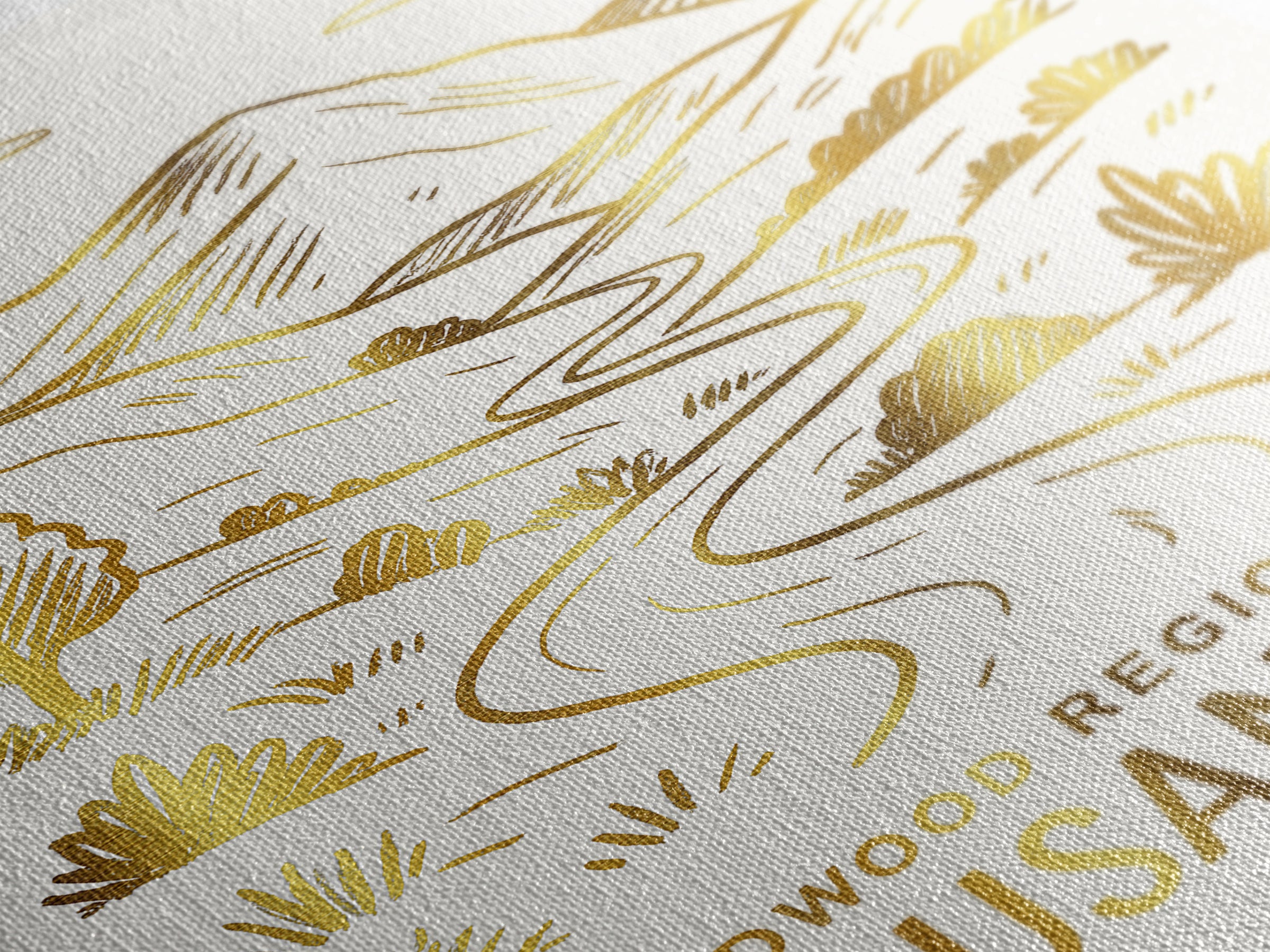 Thousand Oaks Travel Poster, Canvas Print, White And Gold Sketch Art, Thousand Oaks City Art, Home Office Decor, Fine Art Print