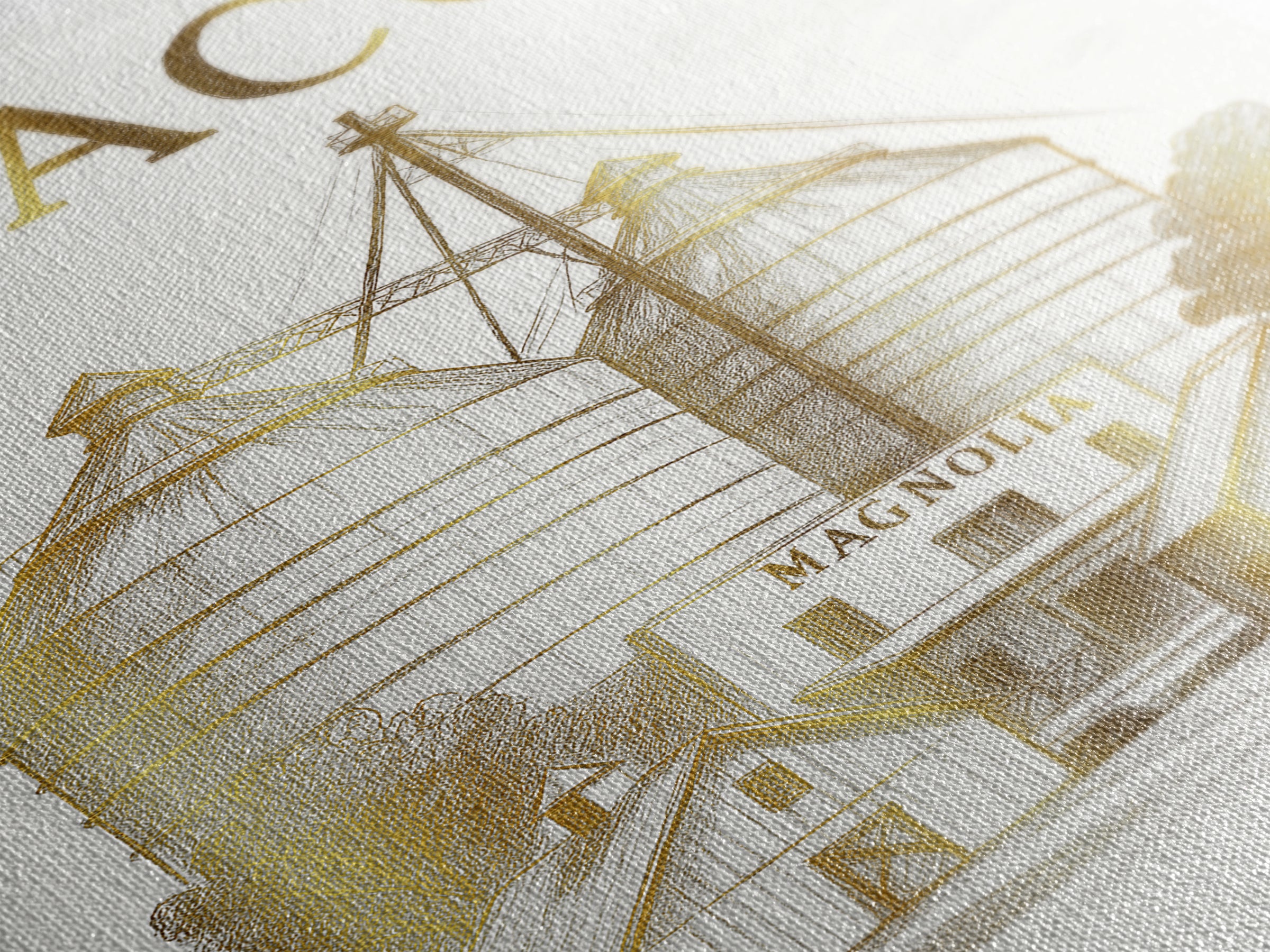 Waco Texas Travel Poster, Framed Canvas Print, White And Gold Sketch Art, Waco Poster Print, Vintage City Poster, City Travel Prints