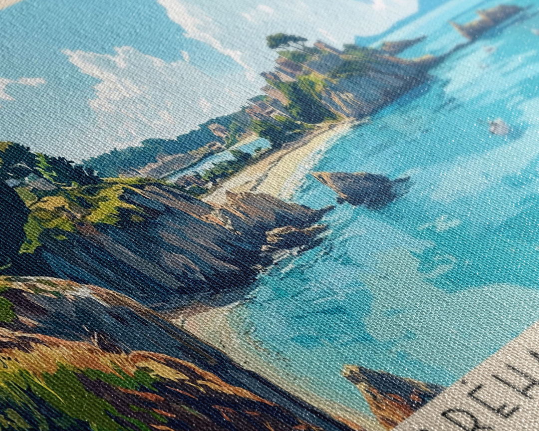 Bréhat Island, France Panoramic Print, Vacation Gift, France Wall Art, Vacation Wall Art, Vacatation Memories, Beach Decor, Beach Or Lakehouse Art