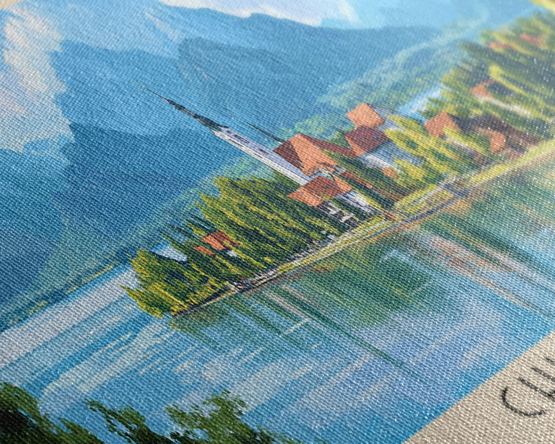 Chiemsee, Germany Panoramic Print, Vacation Gift, Germany Wall Art, Beach Painting, Beach Decor, Beach Or Lakehouse Art