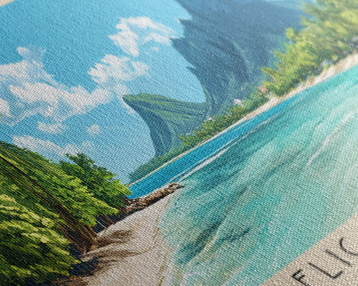 Flic en Flac, Mauritius Panoramic Print, Vacation Gift, Mauritius Wall Art, Vacation Wall Art, Vacatation Memories, Beach Decor, Beach Or Lakehouse Art