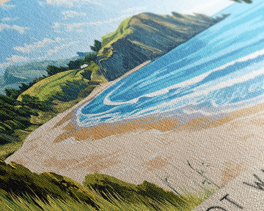 Hot Water Beach, New Zealand Panoramic Print, Vacation Gift, New Zealand Wall Art, Vacation Wall Art, Vacatation Memories, Beach Decor, Beach Or Lakehouse Art