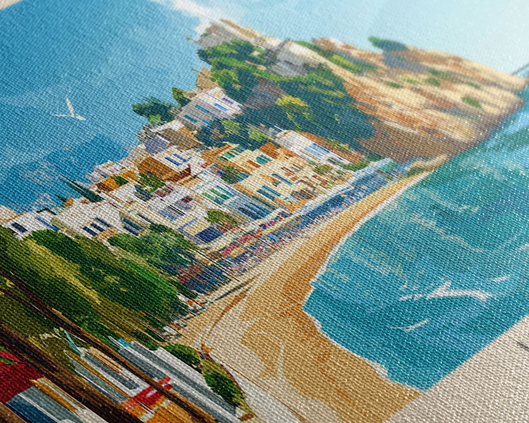 Ibiza, Spain Panoramic Print, Vacation Gift, Spain Wall Art, Vacation Wall Art, Vacatation Memories, Beach Decor, Beach Or Lakehouse Art