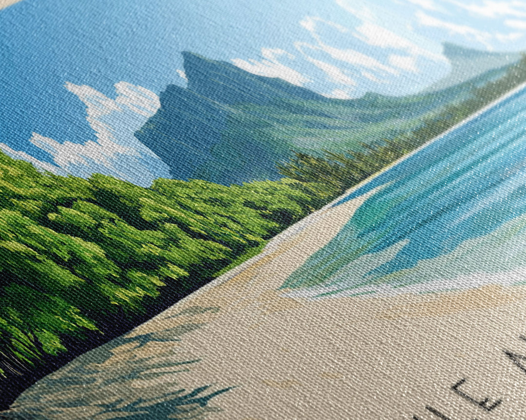 Ile aux Cerfs, Mauritius Panoramic Beach Print, Vacation Gift, Mauritius Wall Art, Framed Canvas Print, Framed Beach Painting