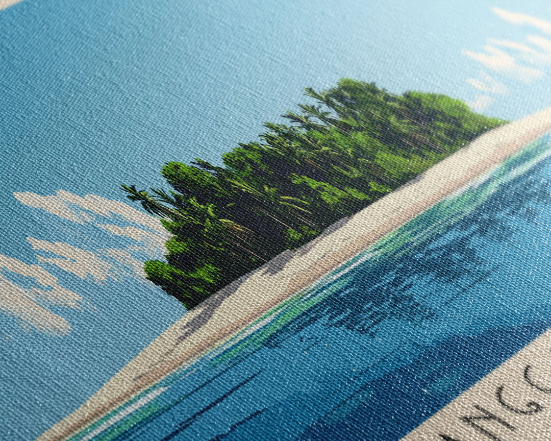 Kalanggaman Island, Philippines Panoramic Beach Print, Vacation Gift, Philippines Wall Art, Framed Canvas Print, Framed Beach Painting