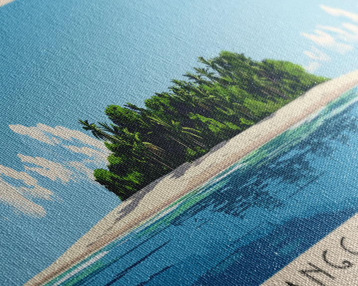 Kalanggaman Island, Philippines Panoramic Beach Print, Vacation Gift, Philippines Wall Art, Framed Canvas Print, Framed Beach Painting