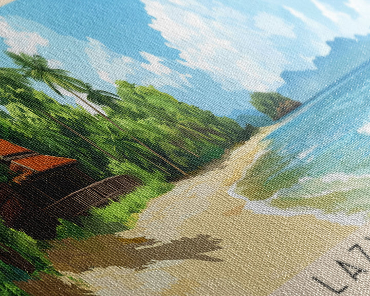 Lazy Beach, Cambodia Panoramic Print, Vacation Gift, Cambodia Wall Art, Vacation Wall Art, Vacatation Memories, Beach Decor, Beach Or Lakehouse Art