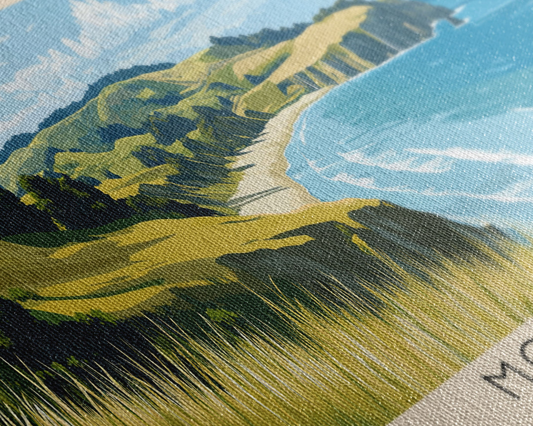 Moeraki, New Zealand Panoramic Beach Print, Vacation Gift, New Zealand Wall Art, Framed Canvas Print, Framed Beach Painting