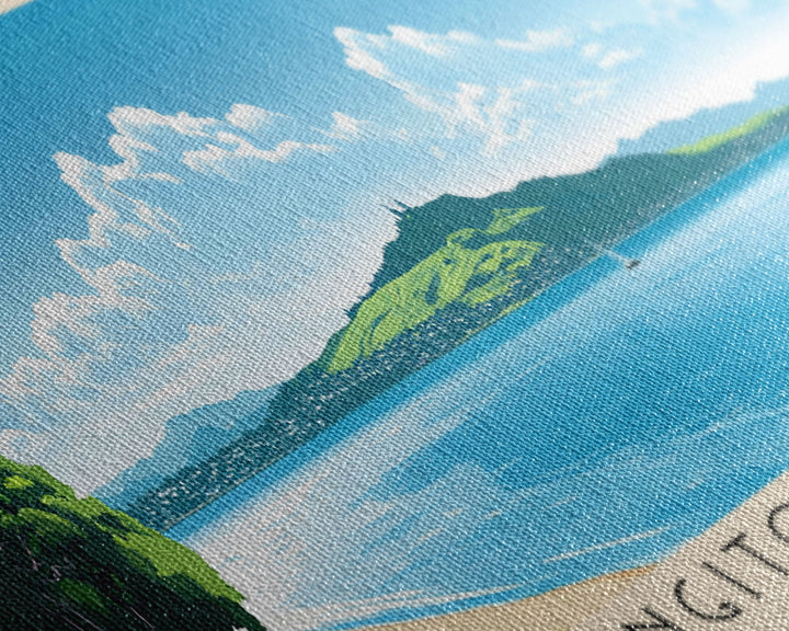 Rangitoto Island, New Zealand Panoramic Print, Vacation Gift, New Zealand Wall Art, Vacation Wall Art, Vacatation Memories, Beach Decor, Beach Or Lakehouse Art