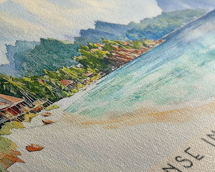 Anse Intendance, Seychelles Watercolor Print, Vacation Gift, Seychelles Wall Art, Vacation Wall Art, Vacatation Memories, Beach Decor, Beach Or Lakehouse Art