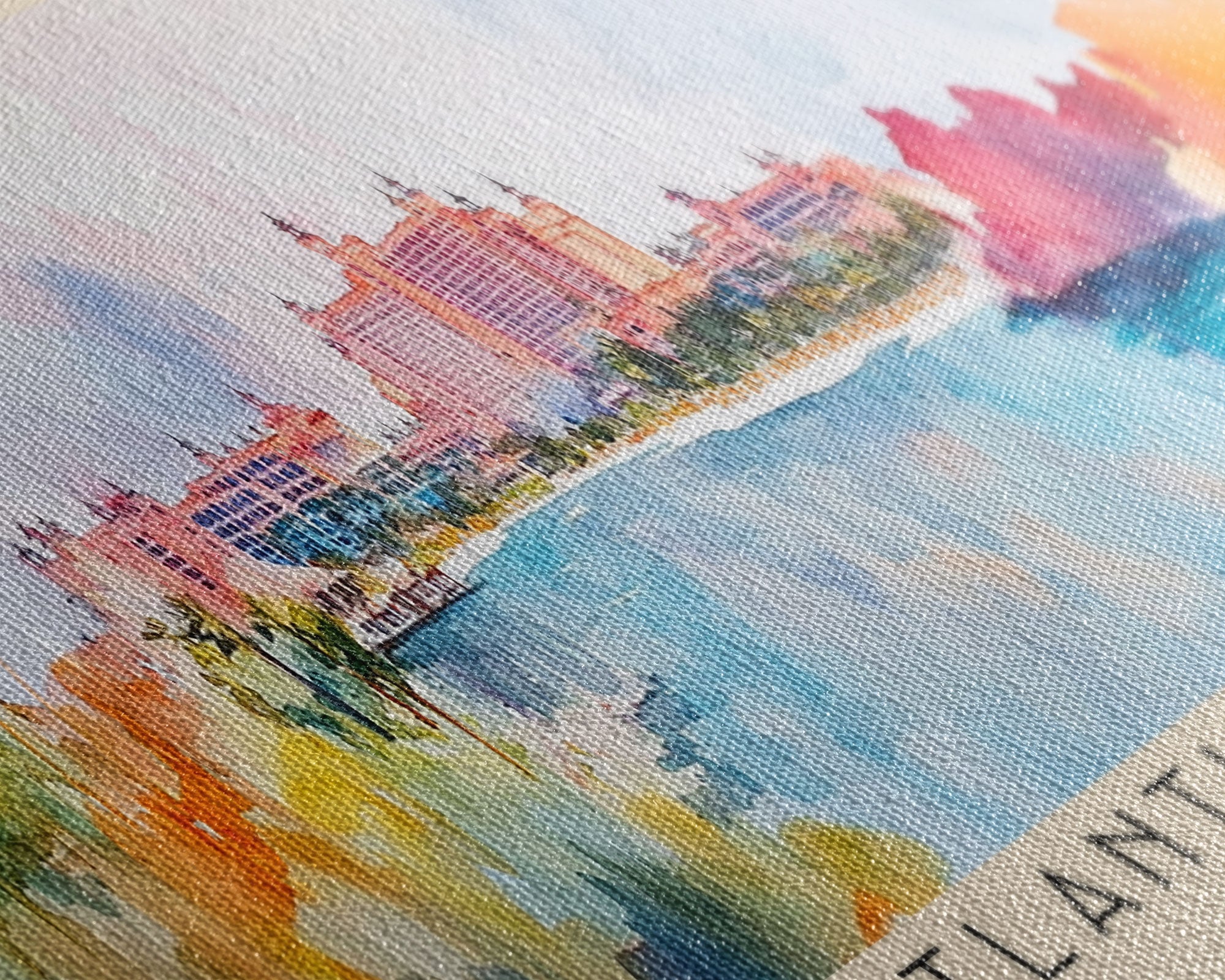 Atlantis Resort, Bahamas Watercolor Print, Vacation Gift, Bahamas Wall Art, Beach Painting, Beach Decor, Beach Or Lakehouse Art