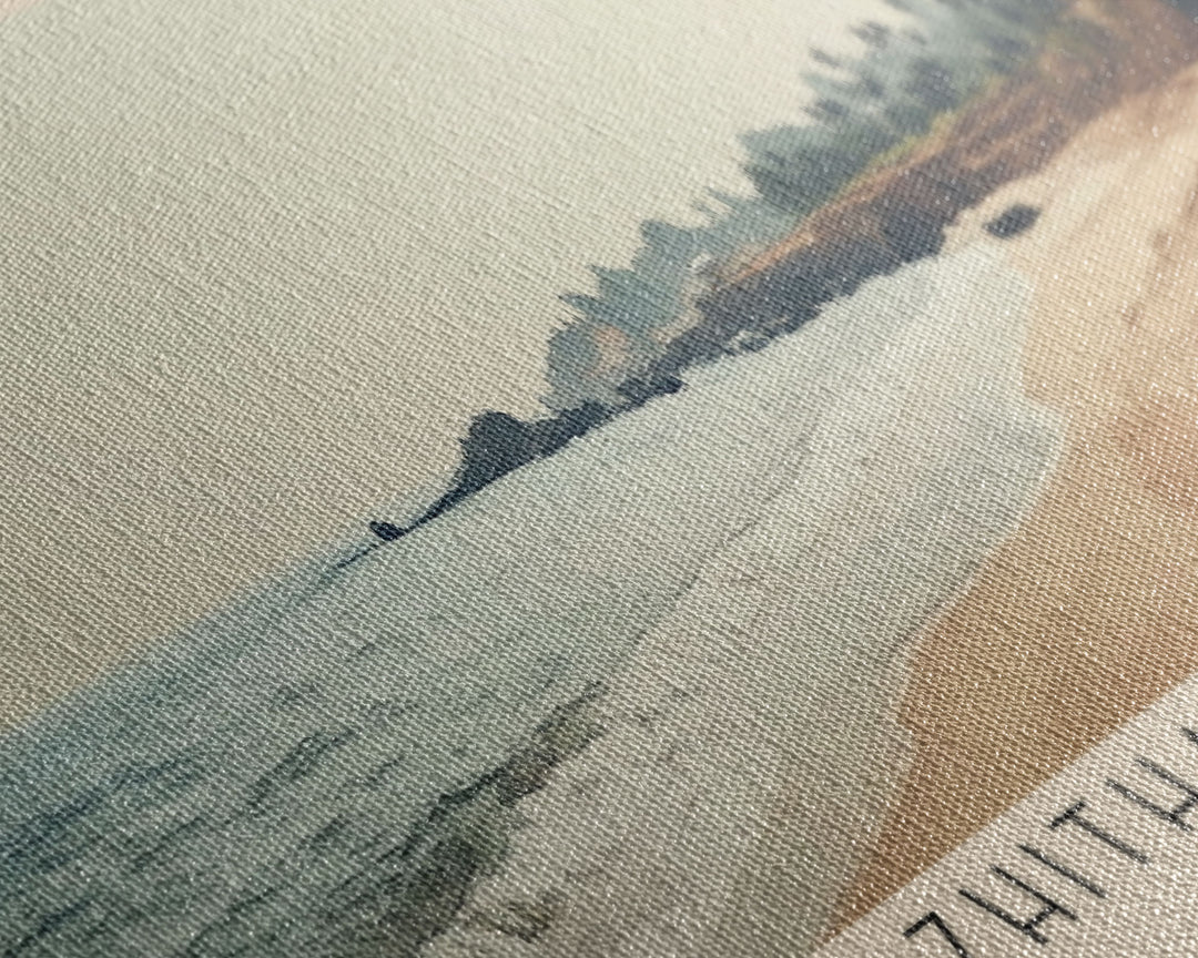 Azhithala Beach, India Watercolor Print, Vacation Gift, India Wall Art, Beach Painting, Beach Decor, Beach Or Lakehouse Art