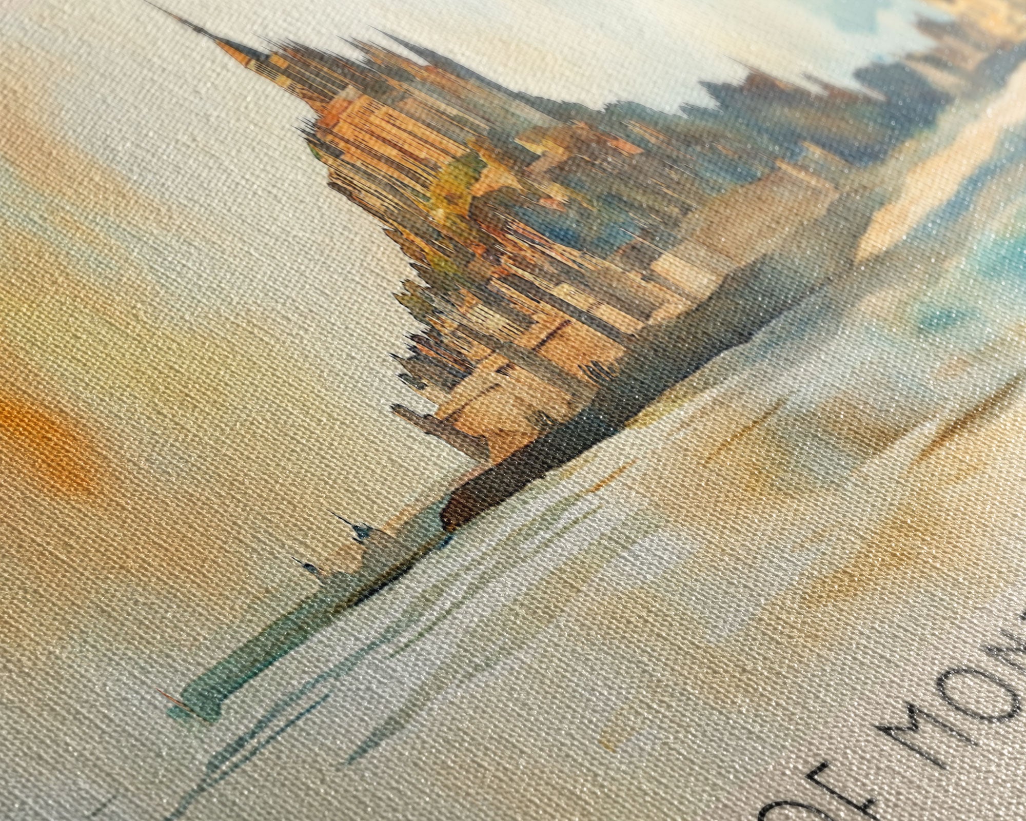 Bay of Mont Saint-Michel, France Watercolor Print, Vacation Gift, France Wall Art, Beach Painting, Beach Decor, Beach Or Lakehouse Art