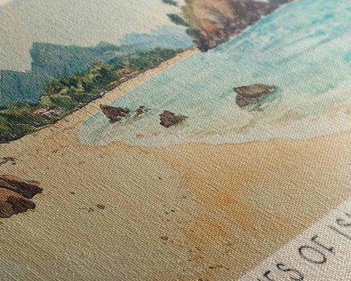 Beaches of Isla de Providencia, Colombia Watercolor Print, Vacation Gift, Colombia Wall Art, Vacation Wall Art, Vacatation Memories, Beach Decor, Beach Or Lakehouse Art